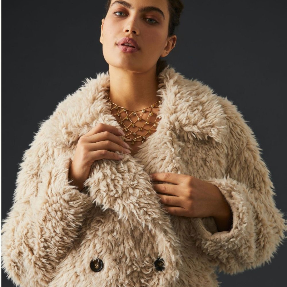 Anthropologie Faux Fur Jacket - Picture 1 of 12